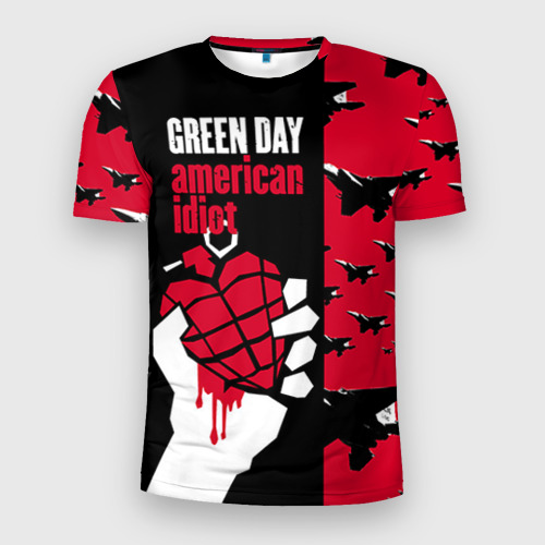 Мужская футболка 3D Slim Green Day, цвет 3D печать