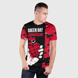 Мужская футболка 3D Slim Green Day - фото 2