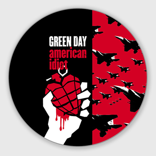 Круглый коврик для мышки Green Day