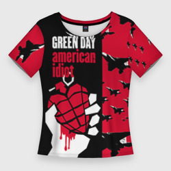 Женская футболка 3D Slim Green Day