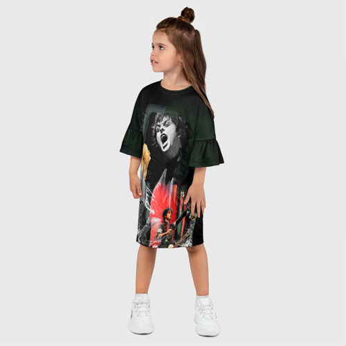 Детское платье 3D Green Day, цвет 3D печать - фото 3