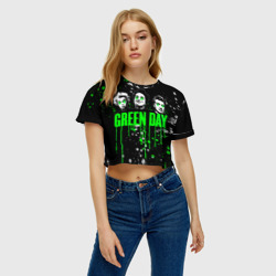 Женская футболка Crop-top 3D Green Day - фото 2