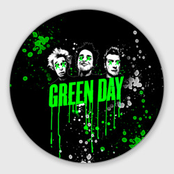 Круглый коврик для мышки Green Day