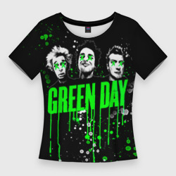 Женская футболка 3D Slim Green Day