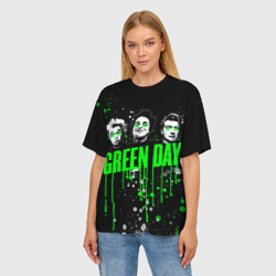 Женская футболка oversize 3D Green Day - фото 2