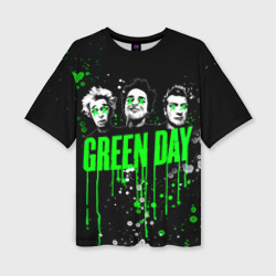 Женская футболка oversize 3D Green Day