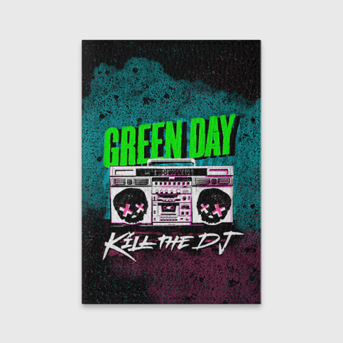 Обложка для паспорта матовая кожа Green Day, цвет черный