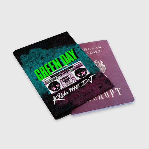 Обложка для паспорта матовая кожа Green Day, цвет черный - фото 3
