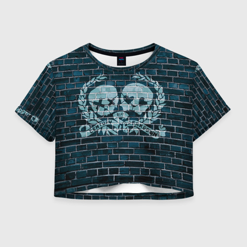 Женская футболка Crop-top 3D Green Day, цвет 3D печать