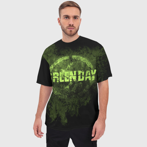 Мужская футболка oversize 3D Green Day, цвет 3D печать - фото 3