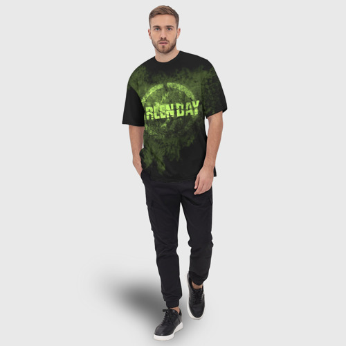 Мужская футболка oversize 3D Green Day, цвет 3D печать - фото 5