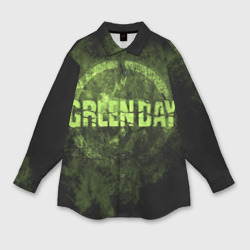 Женская рубашка oversize 3D Green Day