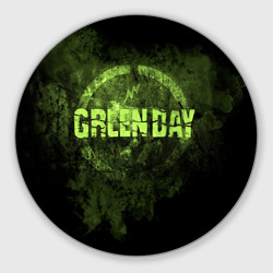 Круглый коврик для мышки Green Day