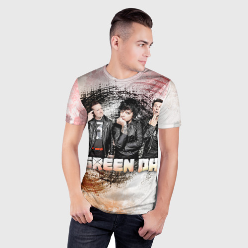 Мужская футболка 3D Slim Green Day, цвет 3D печать - фото 3