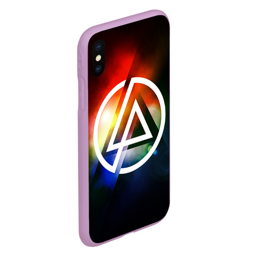 Чехол для iPhone XS Max матовый Linkin Park, цвет сиреневый - фото 3