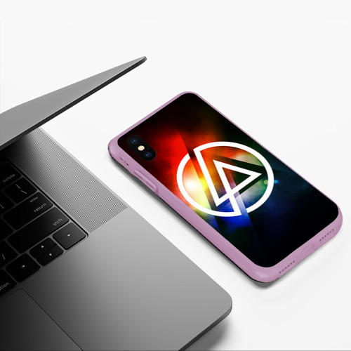 Чехол для iPhone XS Max матовый Linkin Park, цвет сиреневый - фото 5