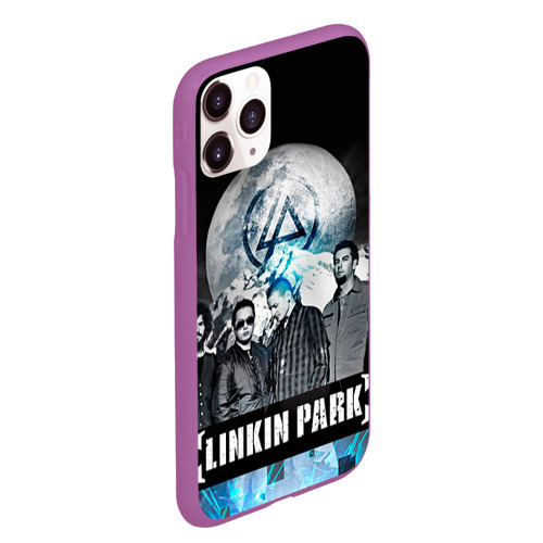 Чехол для iPhone 11 Pro Max матовый Linkin Park, цвет фиолетовый - фото 3