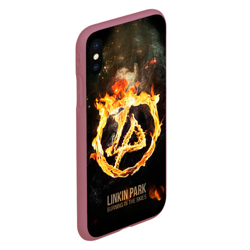 Чехол для iPhone XS Max матовый Linkin Park, цвет малиновый - фото 3