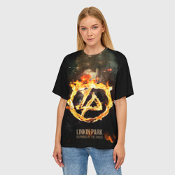 Женская футболка oversize 3D Linkin Park - фото 2