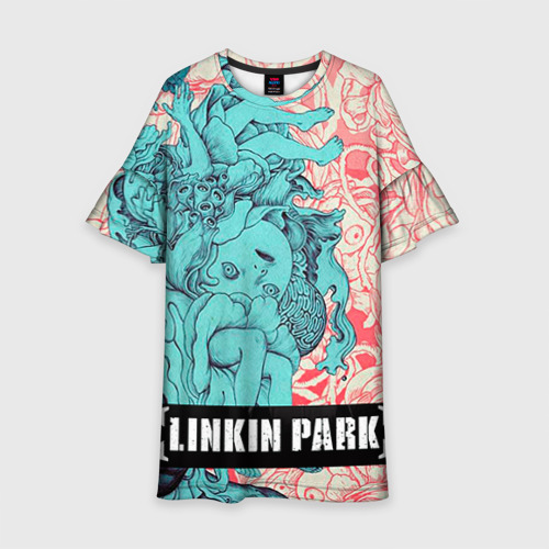 Детское платье 3D с принтом Linkin Park, вид спереди #2