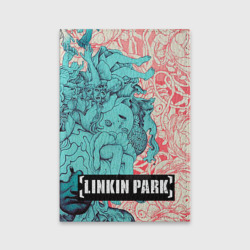 Обложка для паспорта матовая кожа Linkin Park