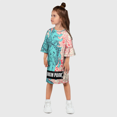 Детское платье 3D с принтом Linkin Park, фото на моделе #1