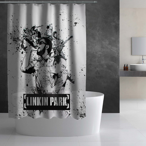 Штора 3D для ванной Linkin Park - фото 3