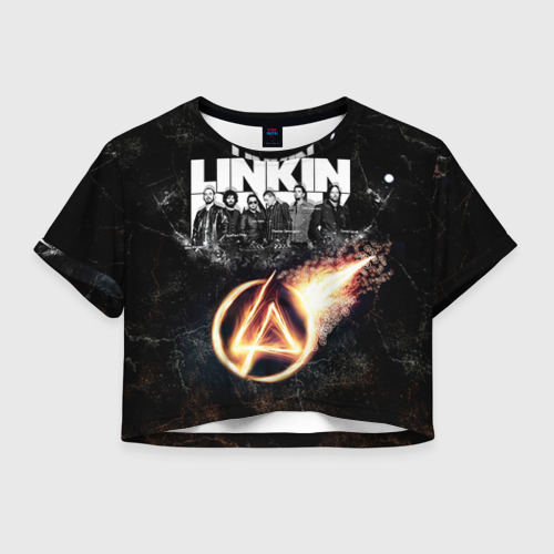 Женская футболка Crop-top 3D Linkin Park, цвет 3D печать