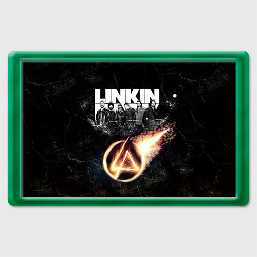 Магнит 45*70 Linkin Park, цвет зеленый