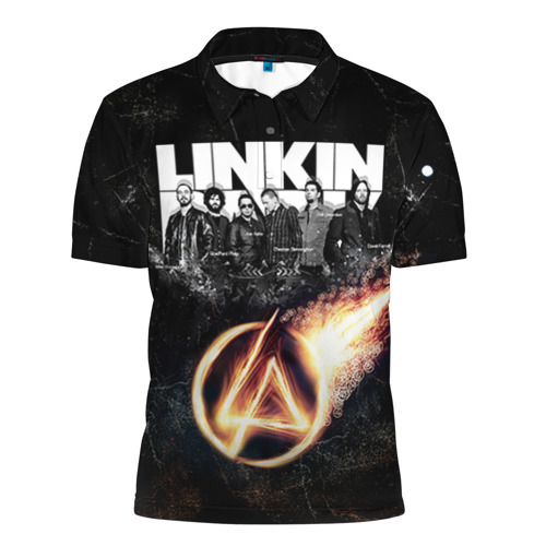 Мужская рубашка поло 3D Linkin Park Фото 01 Мужская рубашка поло 3D Linkin Park Фото 01