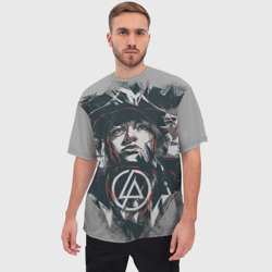 Мужская футболка oversize 3D Linkin Park - фото 2