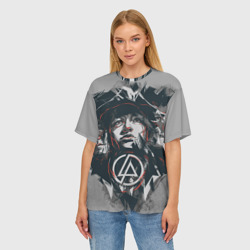 Женская футболка oversize 3D Linkin Park - фото 2