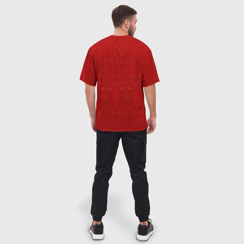Мужская футболка oversize 3D Череп, цвет 3D печать - фото 4