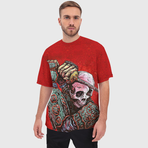 Мужская футболка oversize 3D Скелет, цвет 3D печать - фото 3