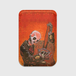 Картхолдер Magsafe магнитный Скелет с гитарой