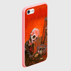 Чехол для iPhone 5/5S матовый Скелет с гитарой - фото 2
