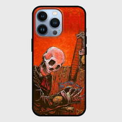 Чехол для iPhone 13 Pro Скелет с гитарой