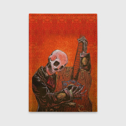 Обложка для автодокументов Скелет с гитарой