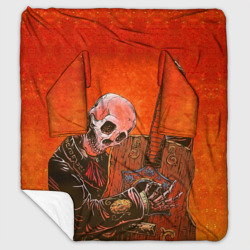 Плед с рукавами Скелет с гитарой