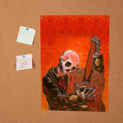 Постер Скелет с гитарой - фото 2