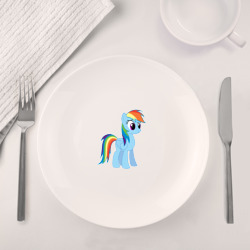 Набор: тарелка + кружка Пони радуга - фото 2