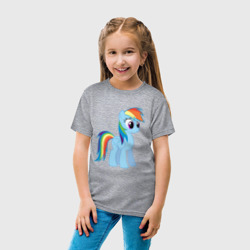 Детская футболка хлопок Пони радуга - фото 2