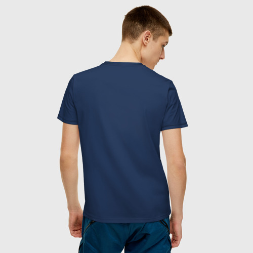 Мужская футболка хлопок Пони радуга, цвет темно-синий - фото 4