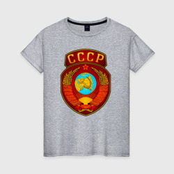 Женская футболка хлопок Герб СССР