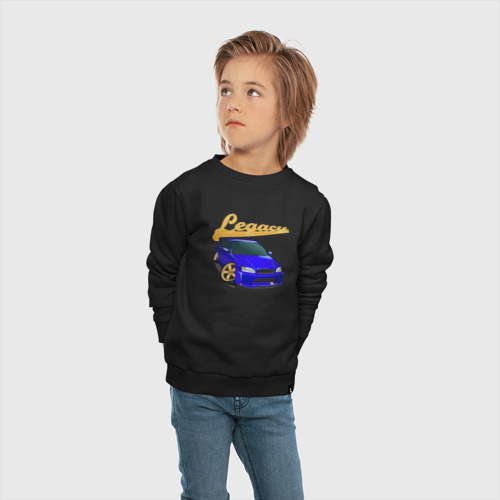 Детский свитшот хлопок Subaru Legacy, цвет черный - фото 5