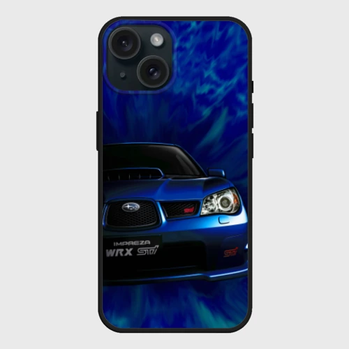 Чехол силиконовый для Apple iPhone 15 матовый Subaru