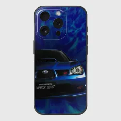 Чехол для iPhone 15 Pro силиконовый с защитой камеры Subaru