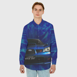 Мужская рубашка oversize 3D Subaru - фото 2