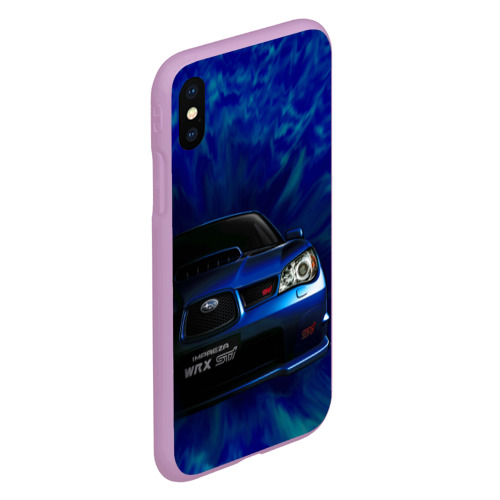 Чехол для iPhone XS Max матовый Subaru, цвет сиреневый - фото 3