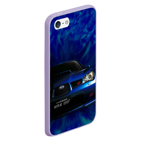 Чехол для iPhone 5/5S матовый Subaru, цвет светло-сиреневый - фото 3